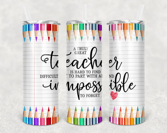 The Memorable Teacher Tumbler